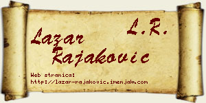 Lazar Rajaković vizit kartica